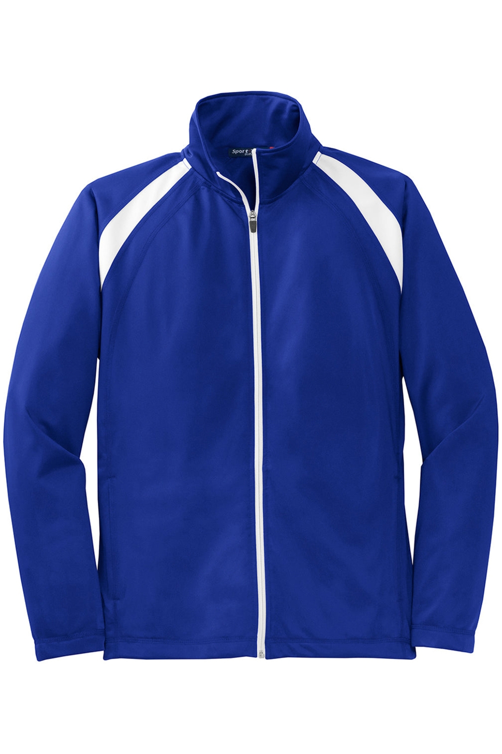 Sport-Tek® Tricot Track Jacket in True Royal/ White