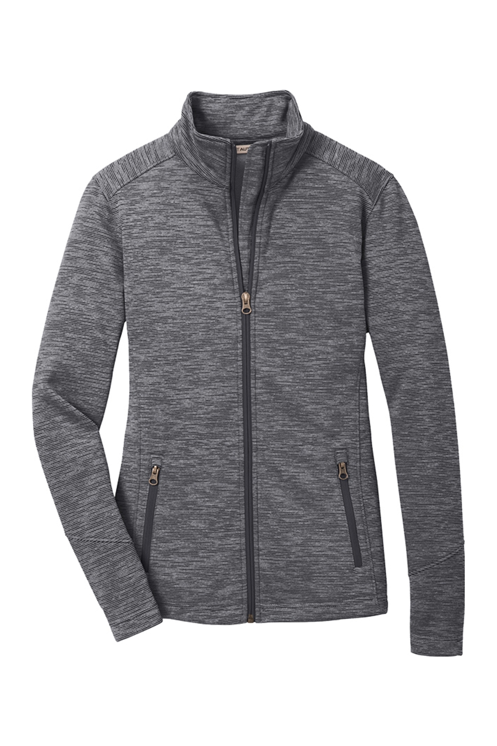Port Authority Ladies Digi Stripe Fleece Jacket in Black