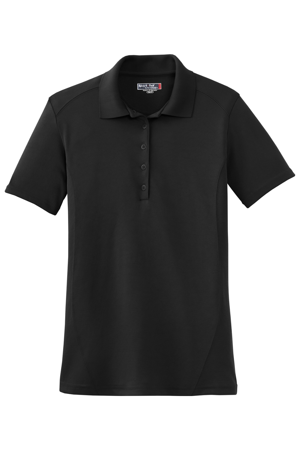 Sport-Tek Ladies Dry Zone Raglan Accent Polo in Black