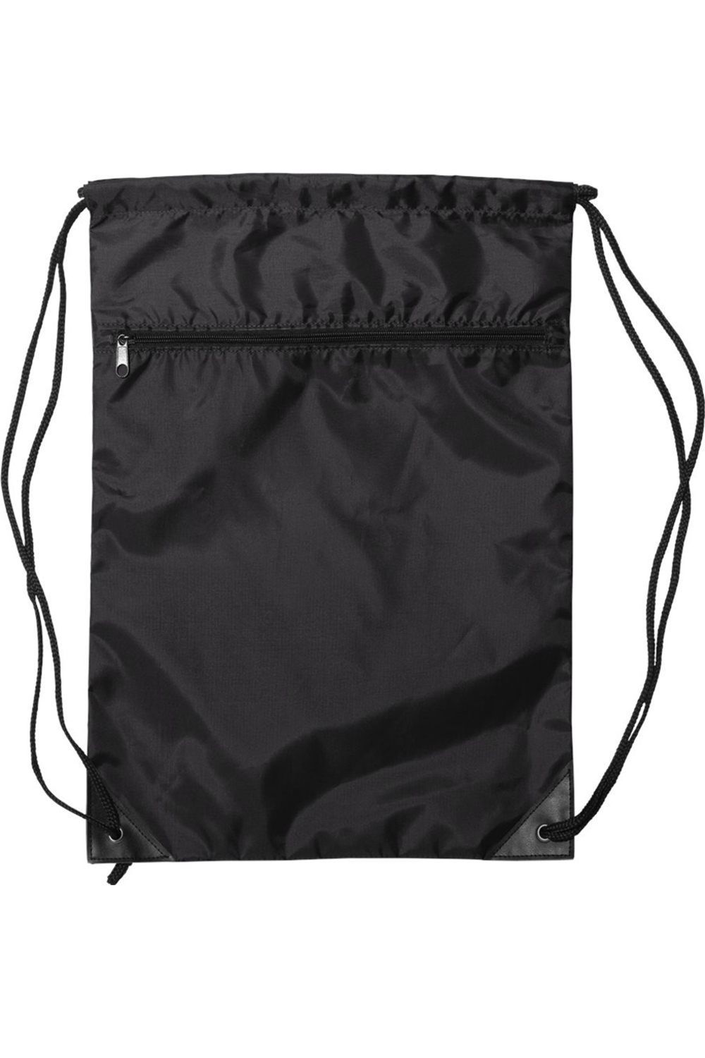Liberty Bags Zippered Drawstring Backpack in Black
