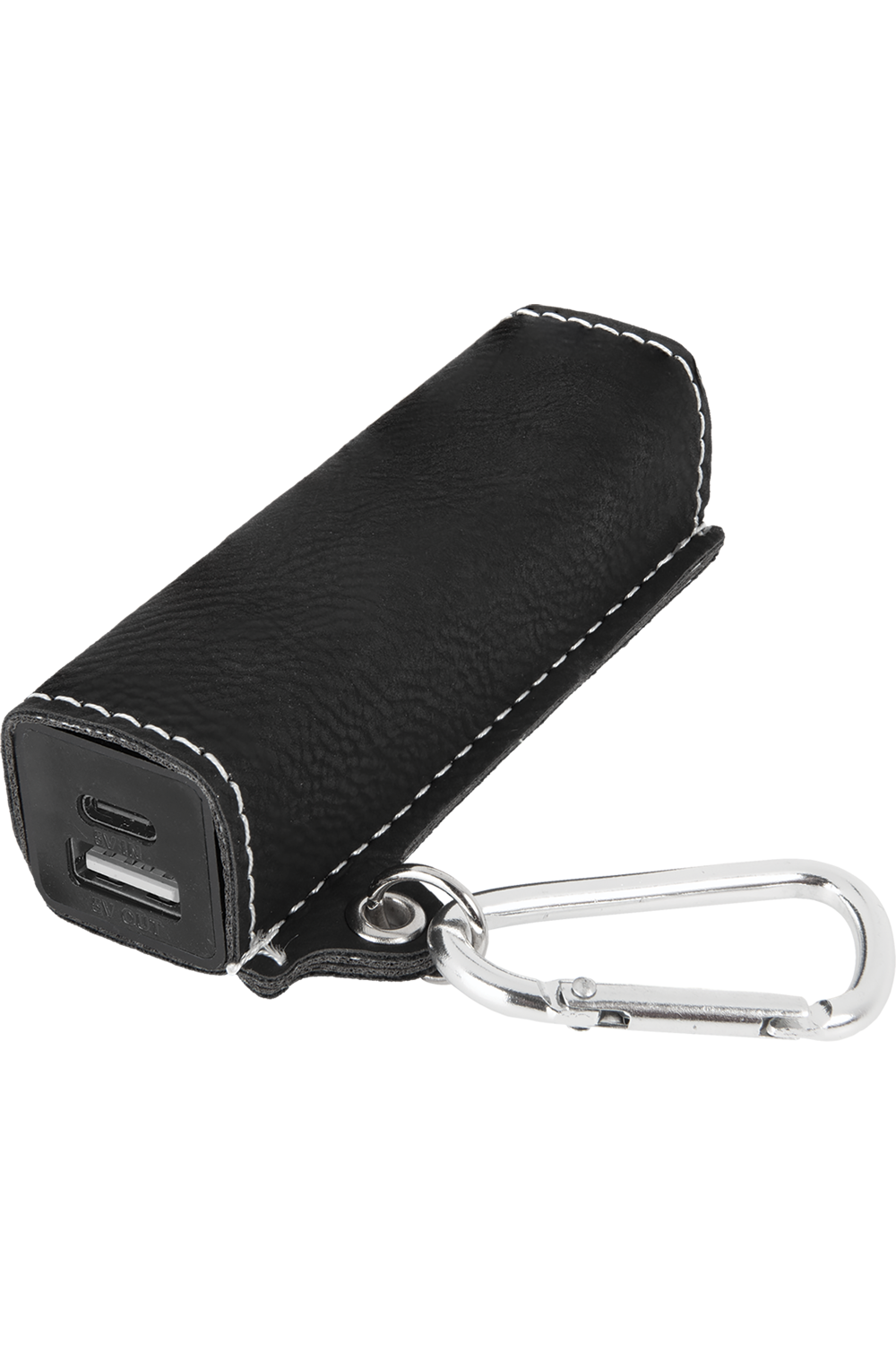 Leatherette 2200 mAh Power Bank with USB-C Cord