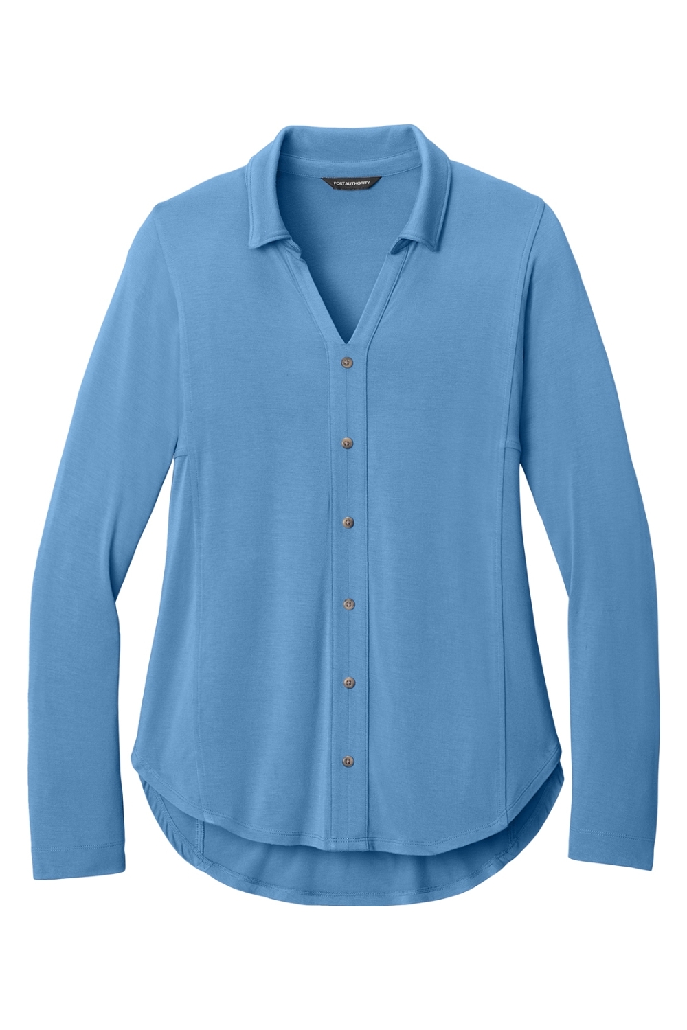 Port Authority Women's Luxe Knit Button Tunic in Carolina Blue