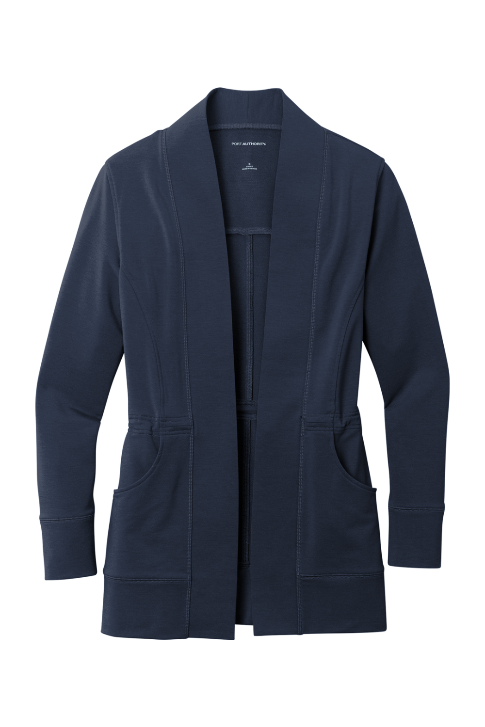Port Authority Ladies Microterry Cardigan in River Blue Navy