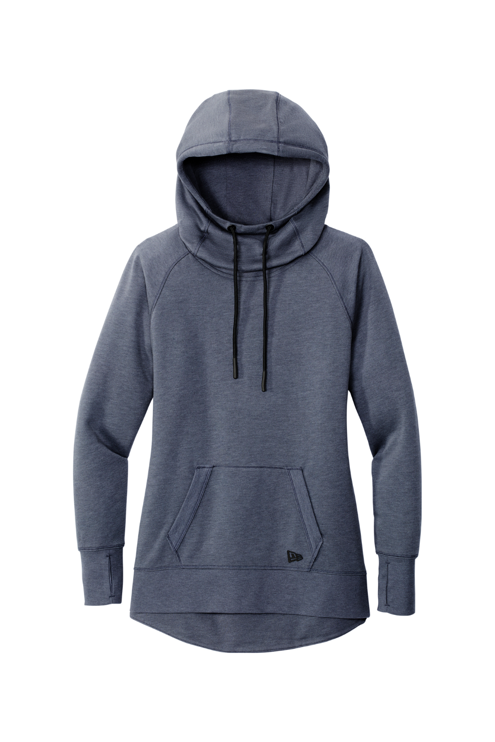 New Era Ladies Tri-Blend Fleece Pullover Hoodie in True Navy Heather