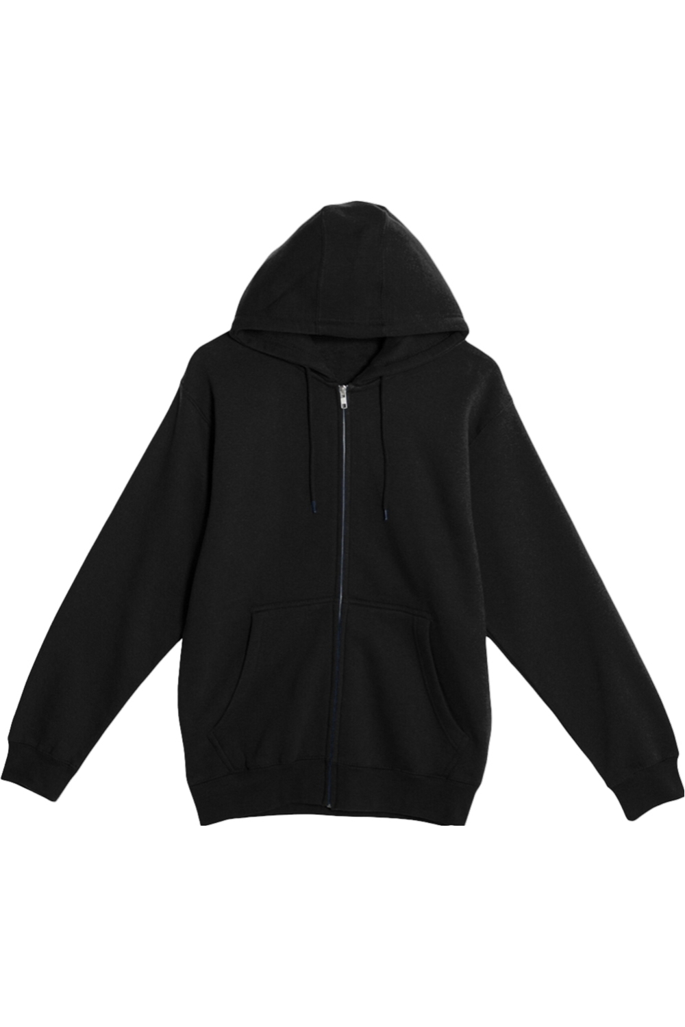 Lane Seven Unisex Premium Full-Zip Hooded Sweatshirt in Black
