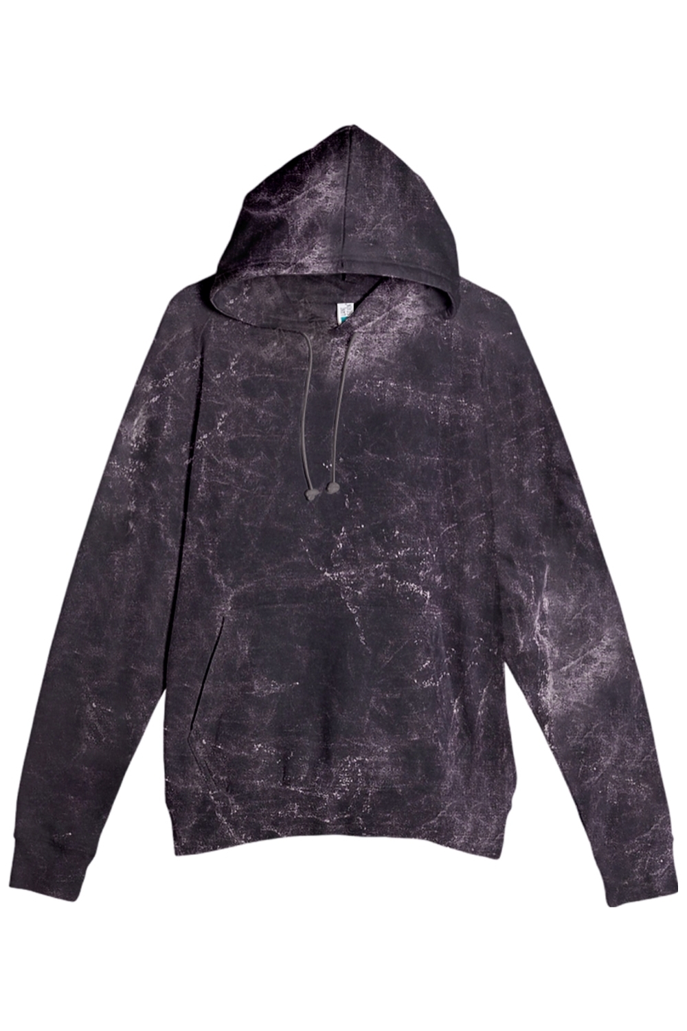 Lane Seven Unisex Vintage Raglan Hooded Sweatshirt in Cloud Black