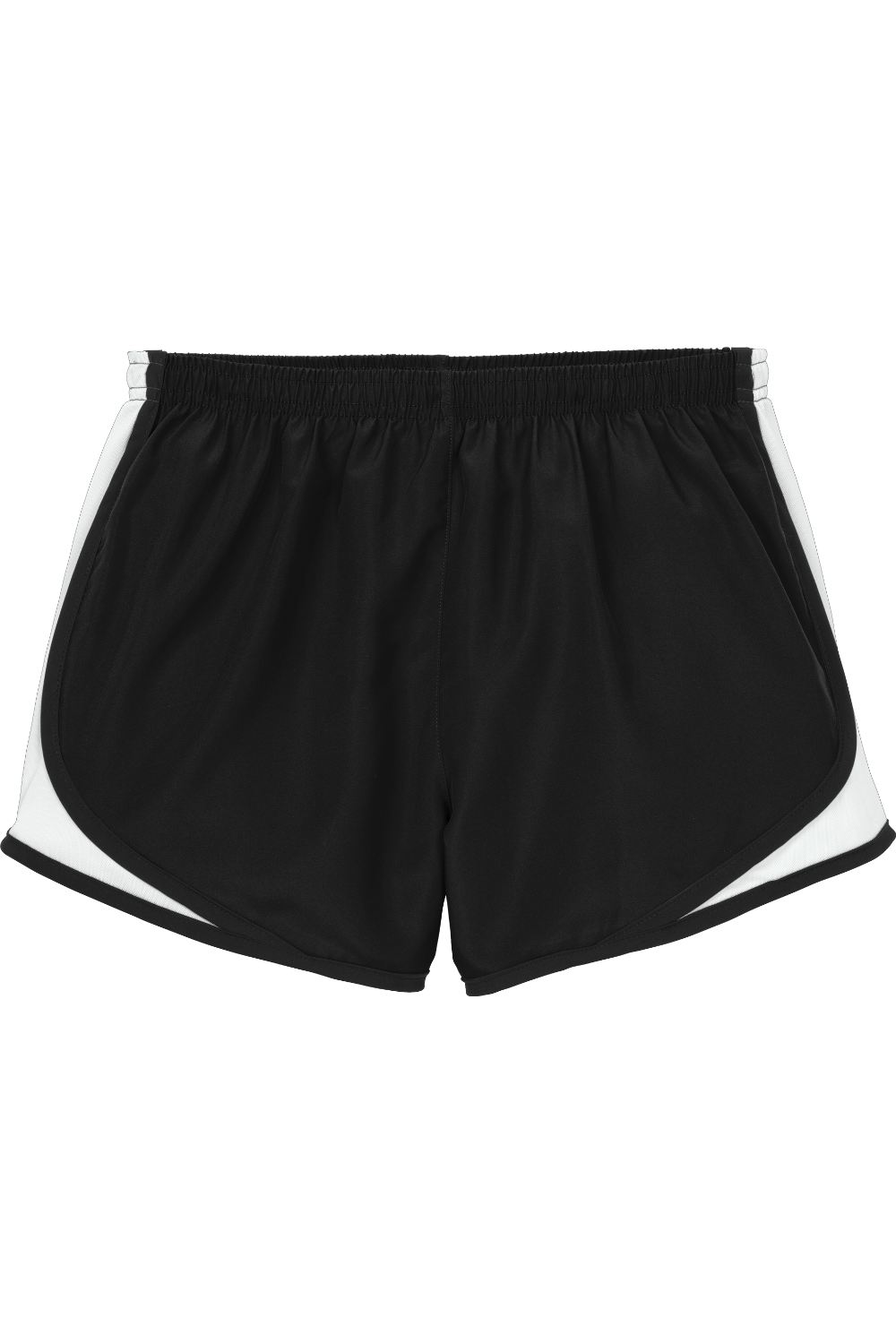 Sport-Tek Ladies Cadence Short in Black/ White/ Black