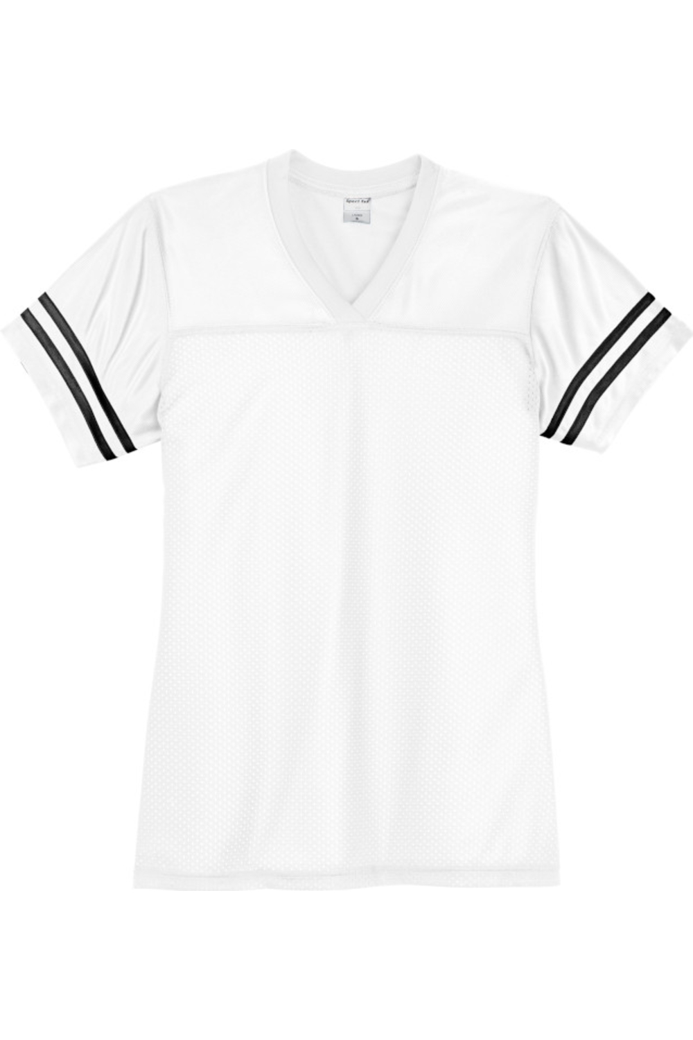 Sport-Tek Ladies Replica Jersey in White/ Black