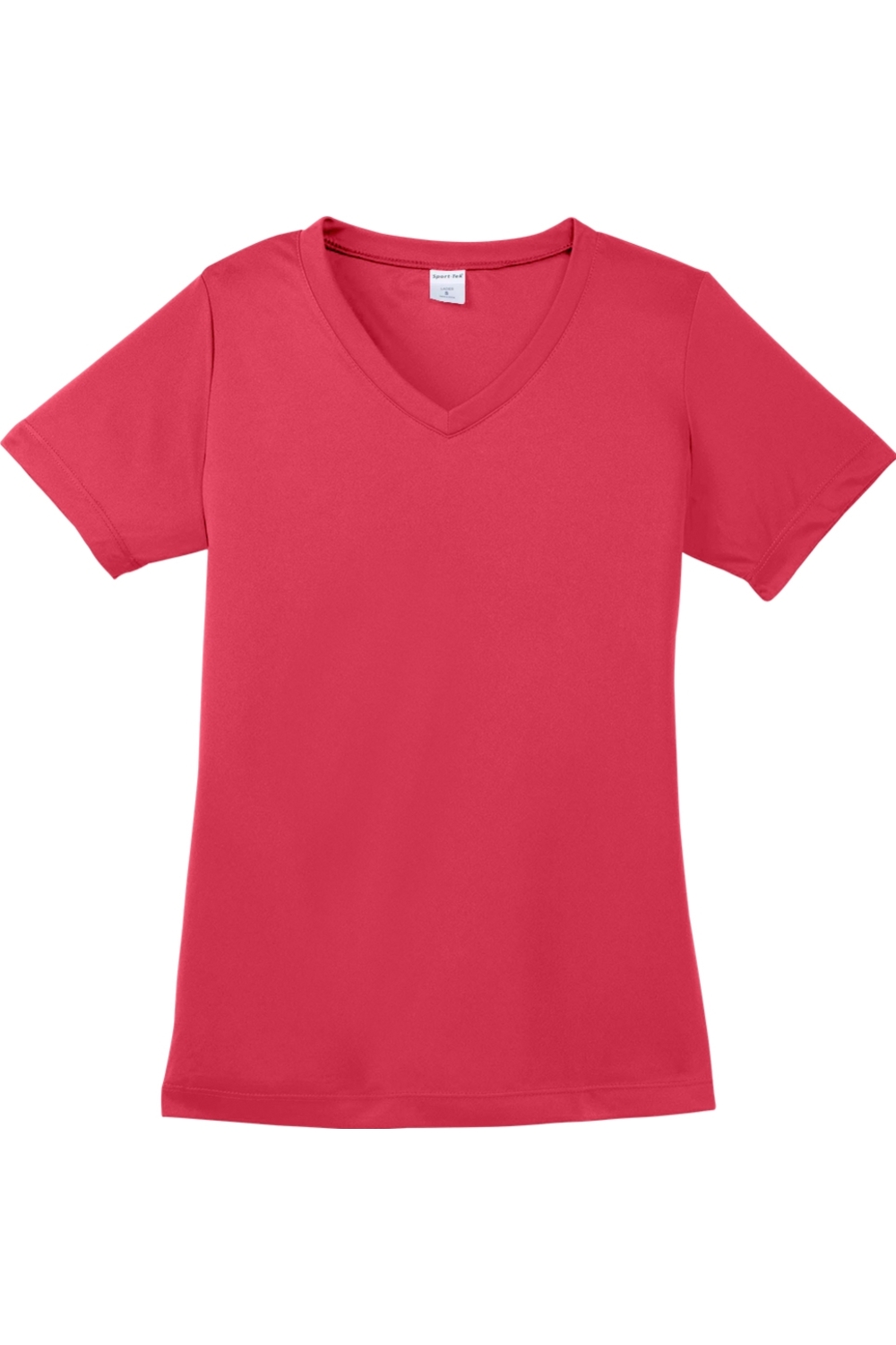 Sport-Tek Ladies PosiCharge Competitor V-Neck Tee in Hot Coral