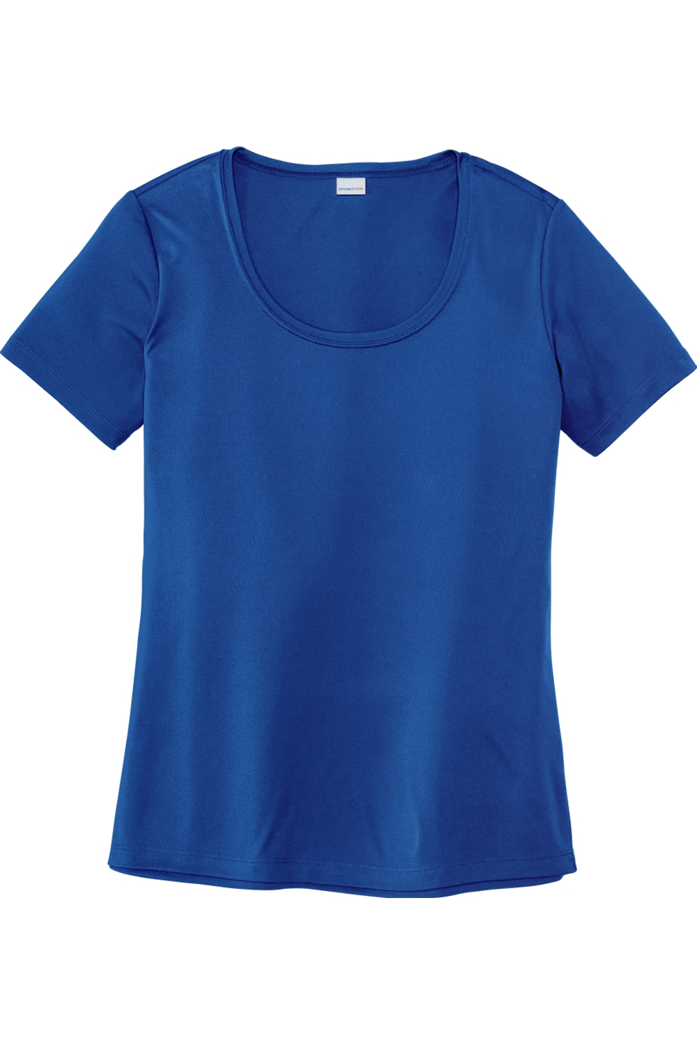 Sport-Tek Ladies Posi-UV Pro Scoop Neck Tee in True Royal