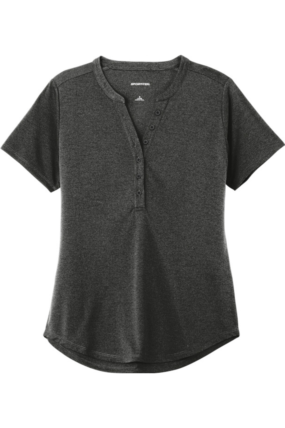 Sport-Tek Ladies Endeavor Henley in Black Heather