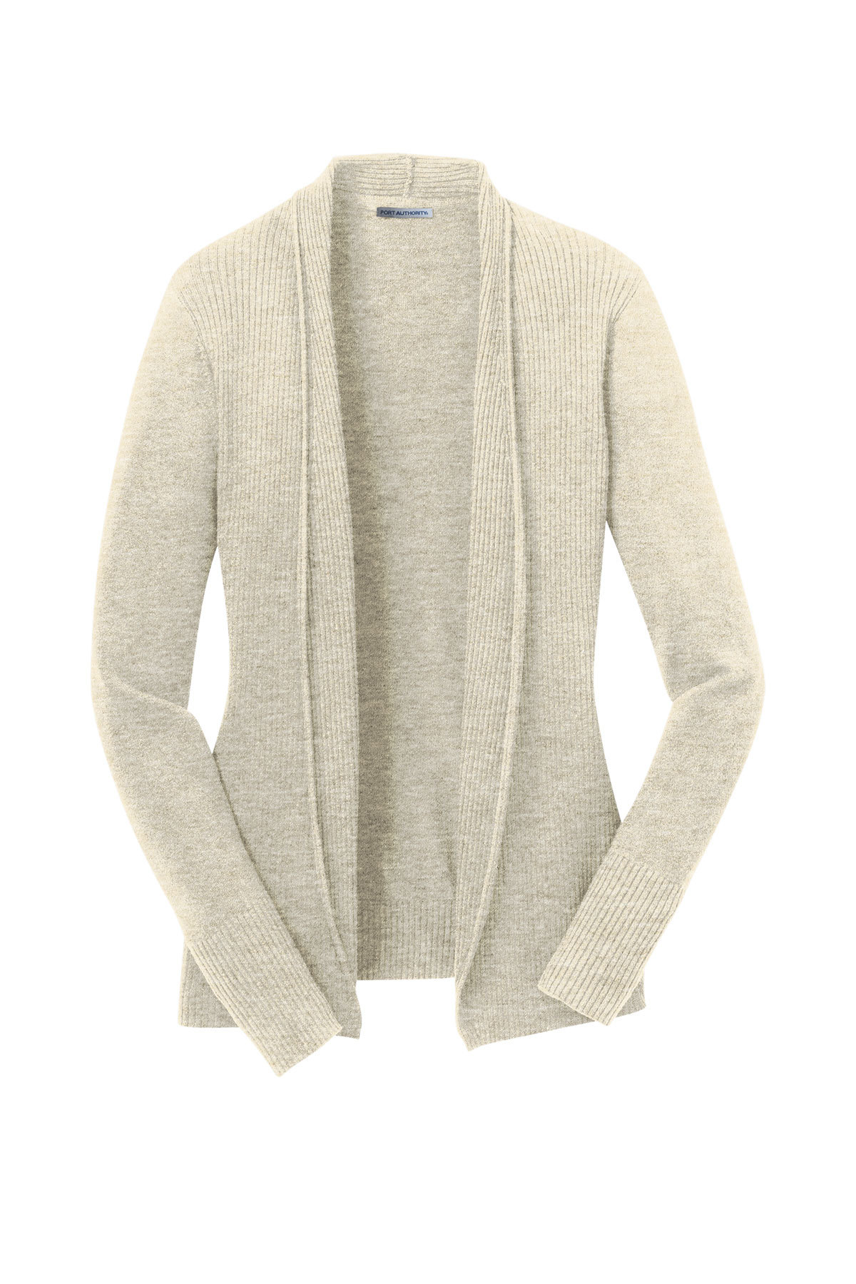 Port Authority Ladies Open Front Cardigan Sweater in Biscuit