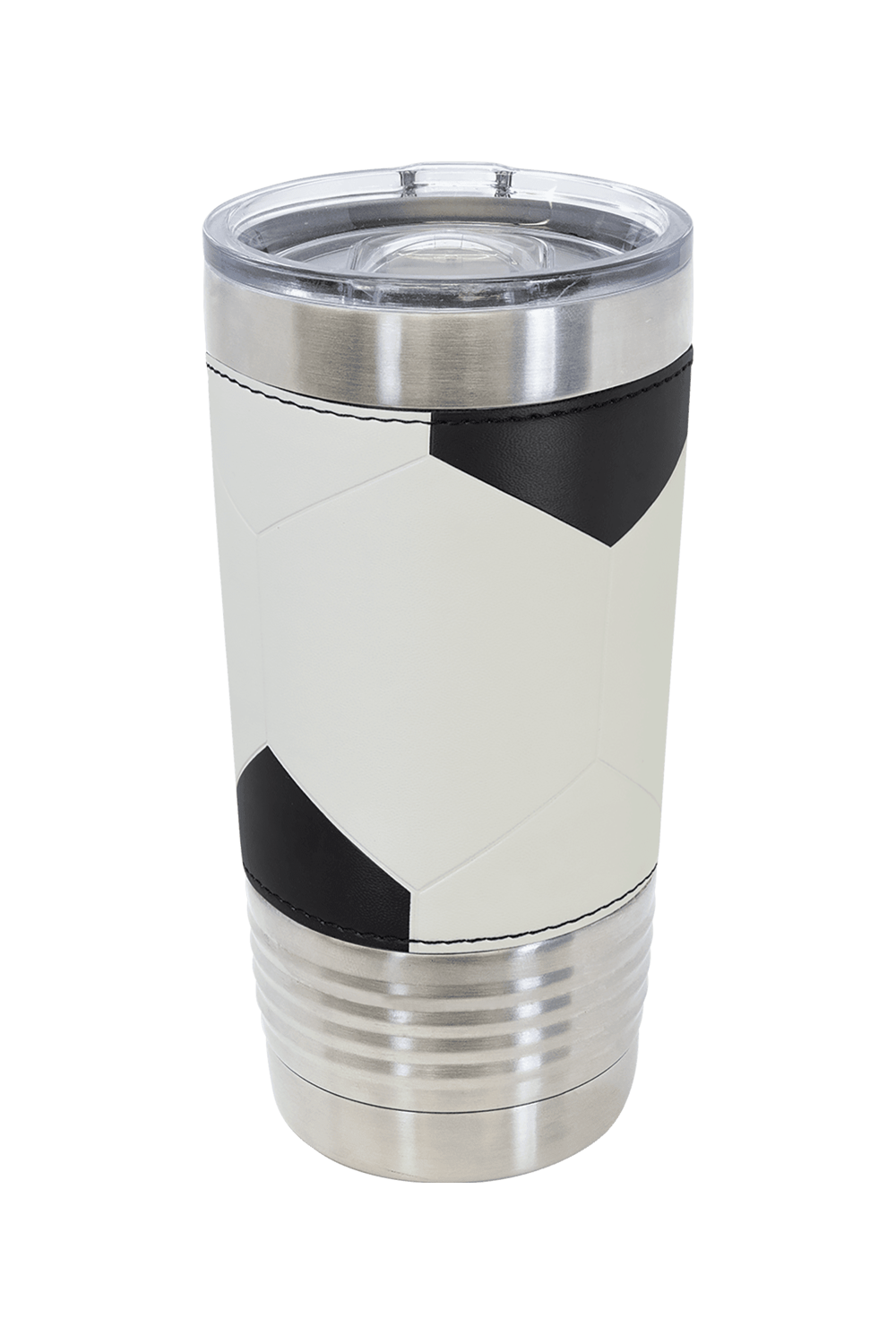 20 oz. Soccer Leather Tumbler with Slider Lid