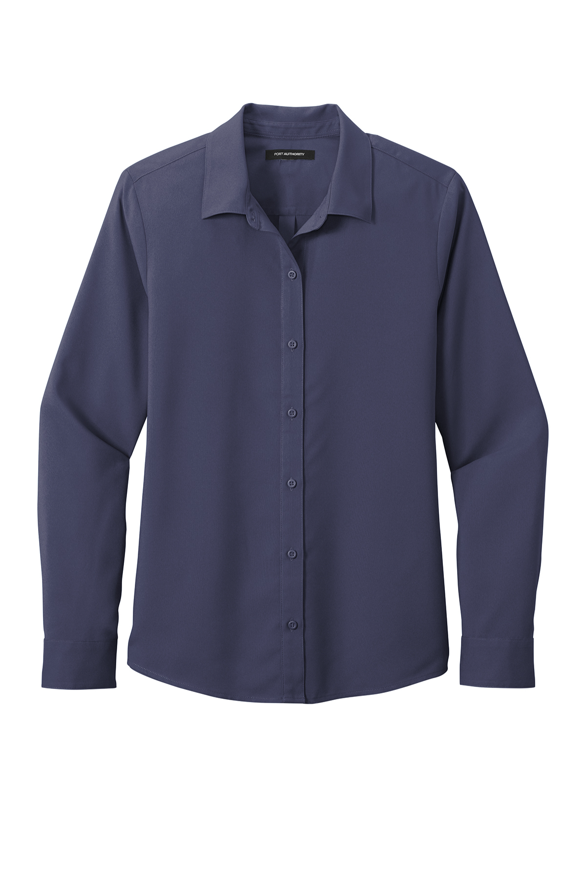 Port Authority Ladies Long Sleeve Performance Staff Shirt in True Navy