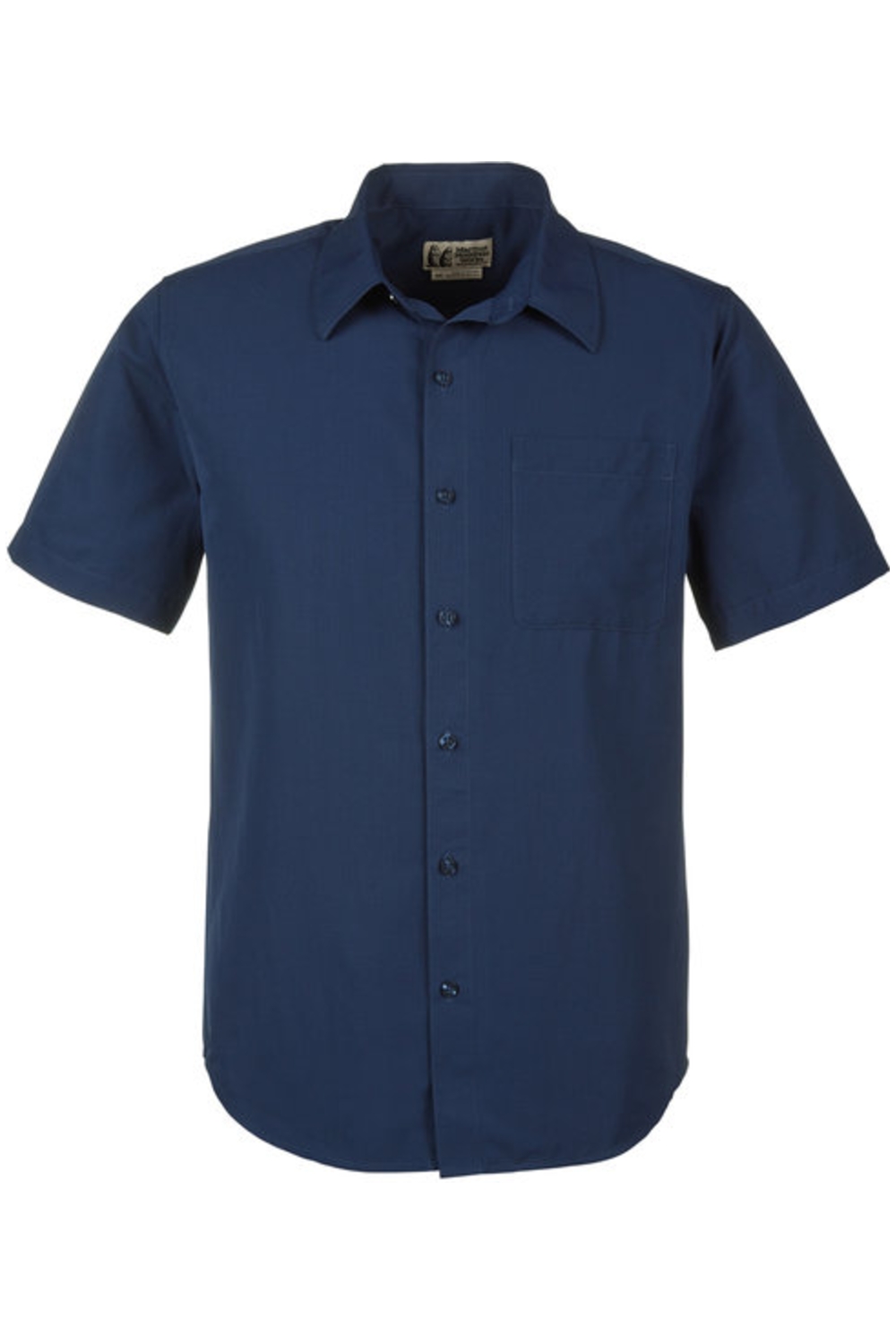 Marmot Men's Aerobora Short-Sleeve Woven in Arctic Navy