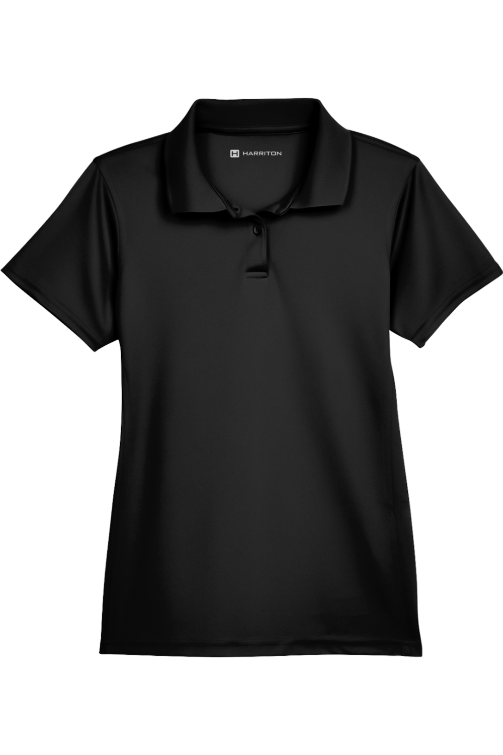 Harriton Ladies' 4 oz. Polytech Polo in Black