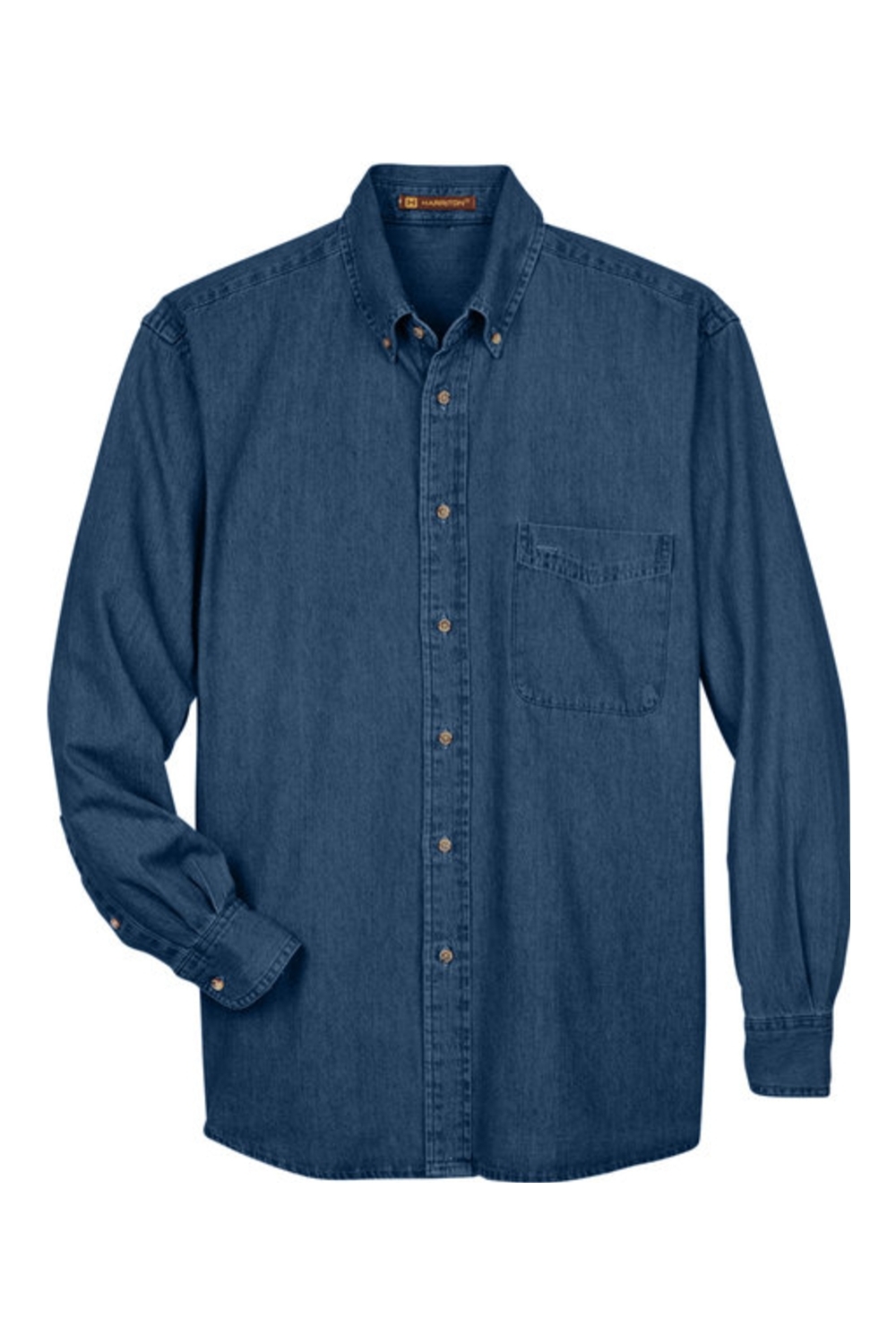 Harriton Men's 6.5 oz. Long-Sleeve Denim Shirt
