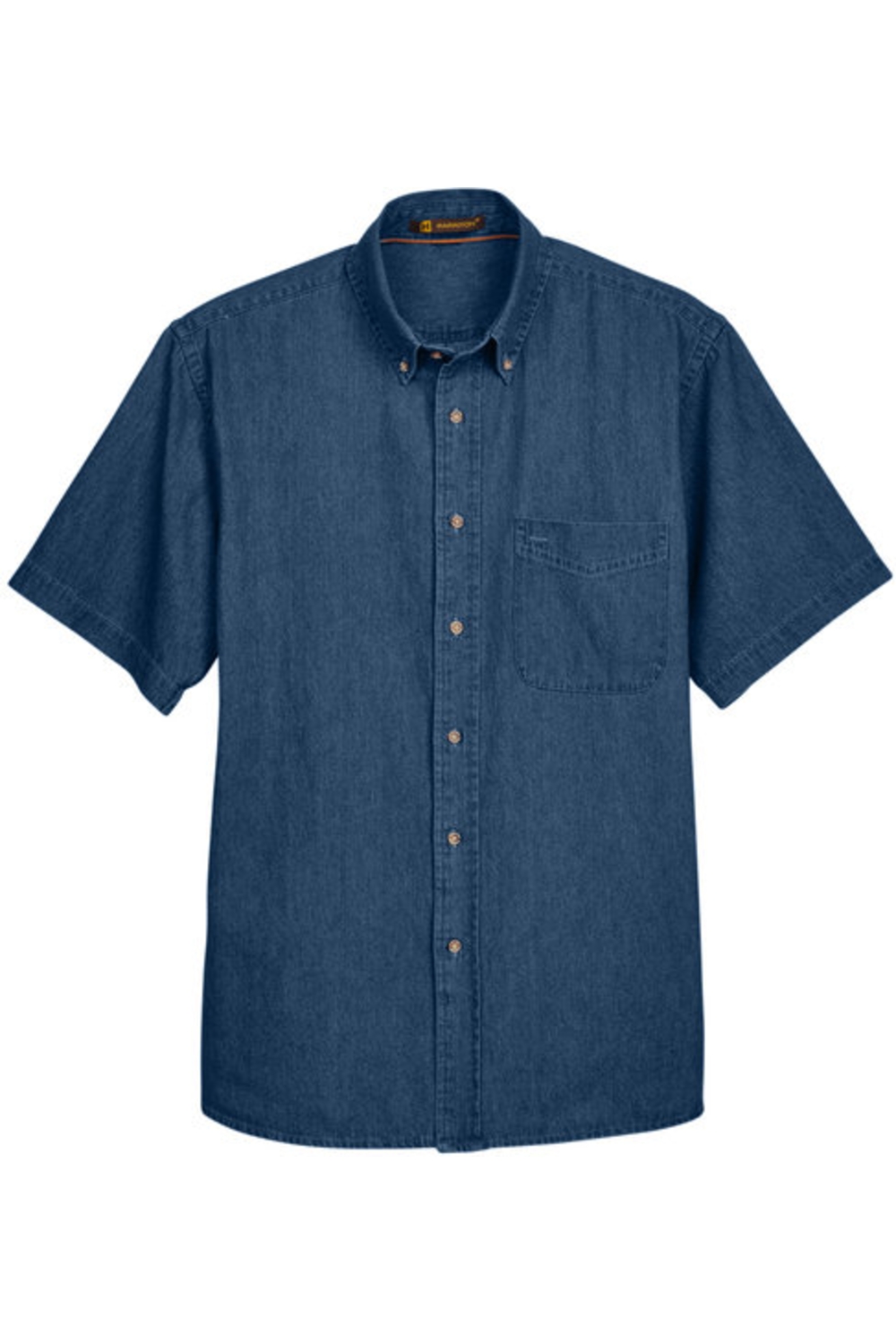 Harriton Men's Short-Sleeve Denim Shirt