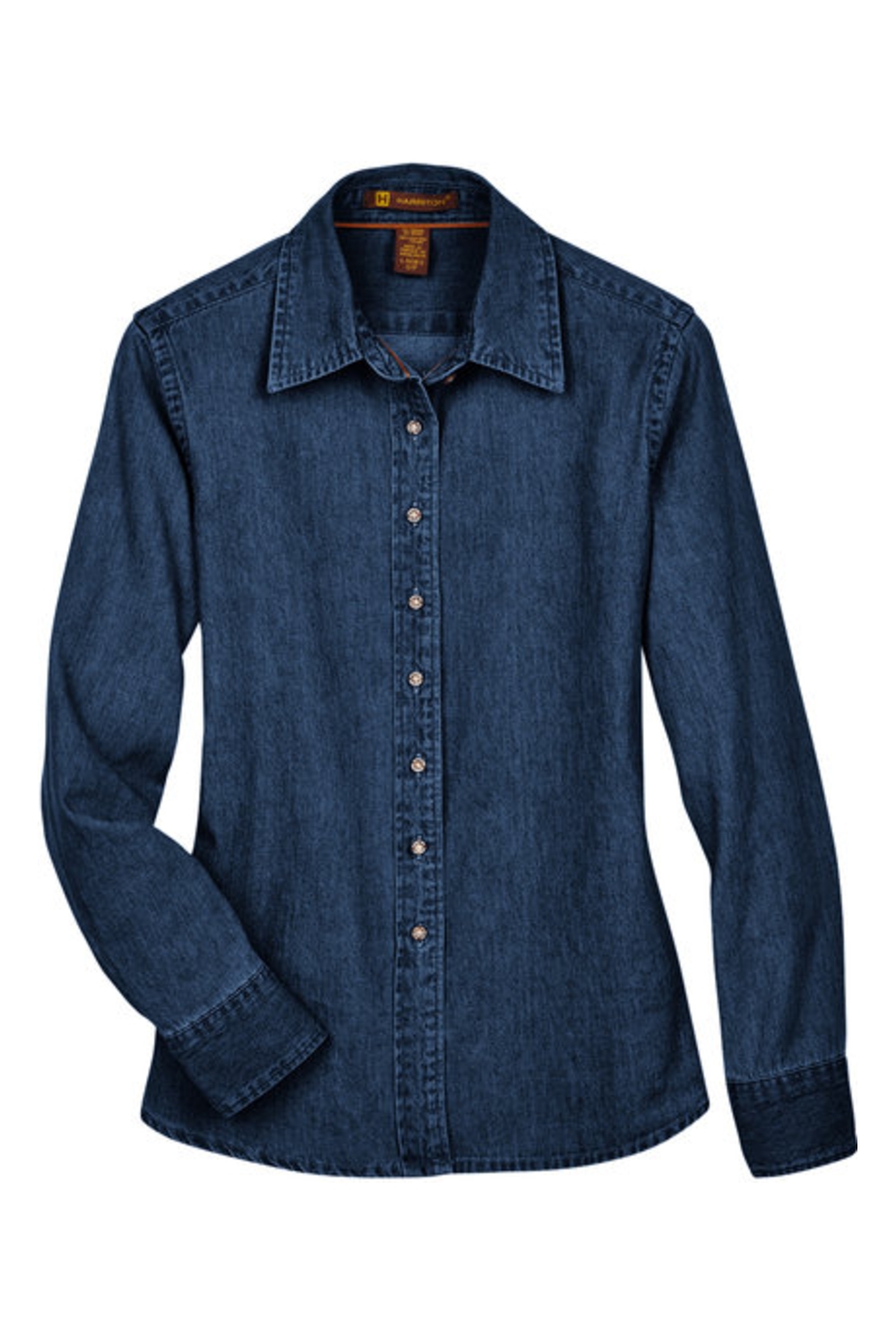 Harriton Ladies' Long-Sleeve Denim Shirt