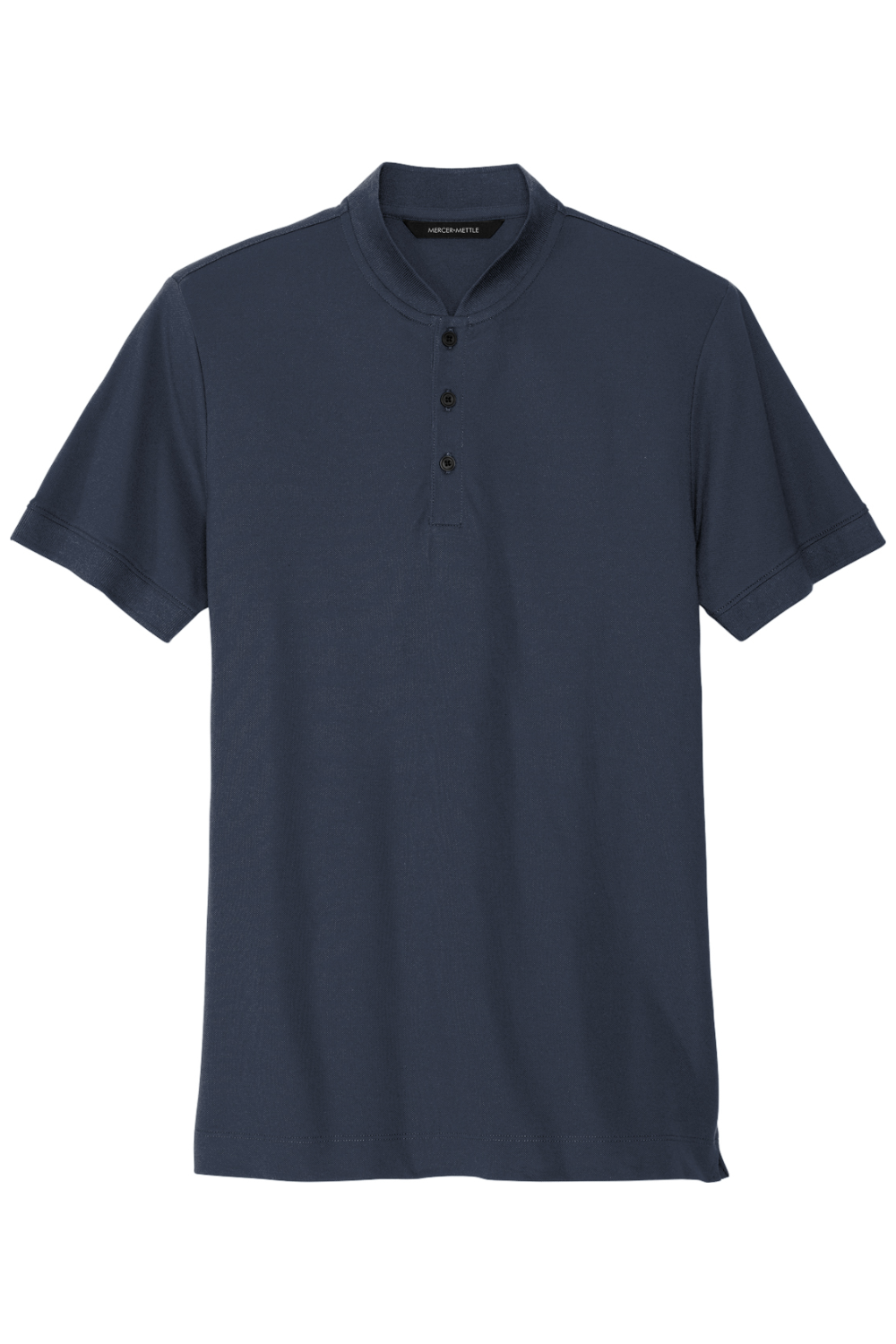Mercer+Mettle Stretch Pique Henley in Night Navy