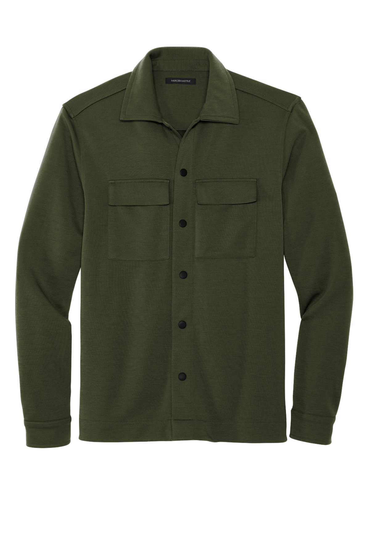 MERCER+METTLE Double-Knit Snap Front Jacket in Townsend Green