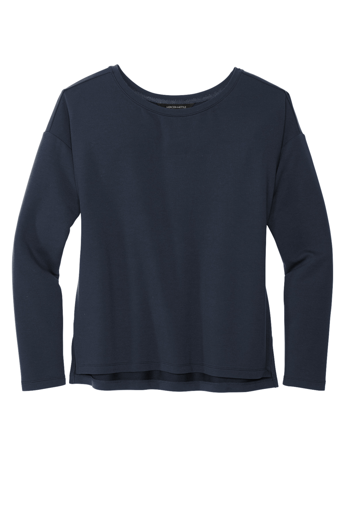 MERCER+METTLE Women's Stretch Drop Shoulder Pullover in Night Navy