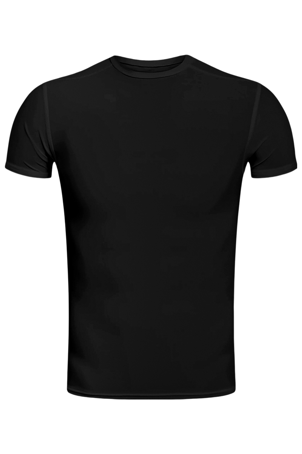 A4 Adult Polyester Spandex Short Sleeve Compression T-Shirt in Black