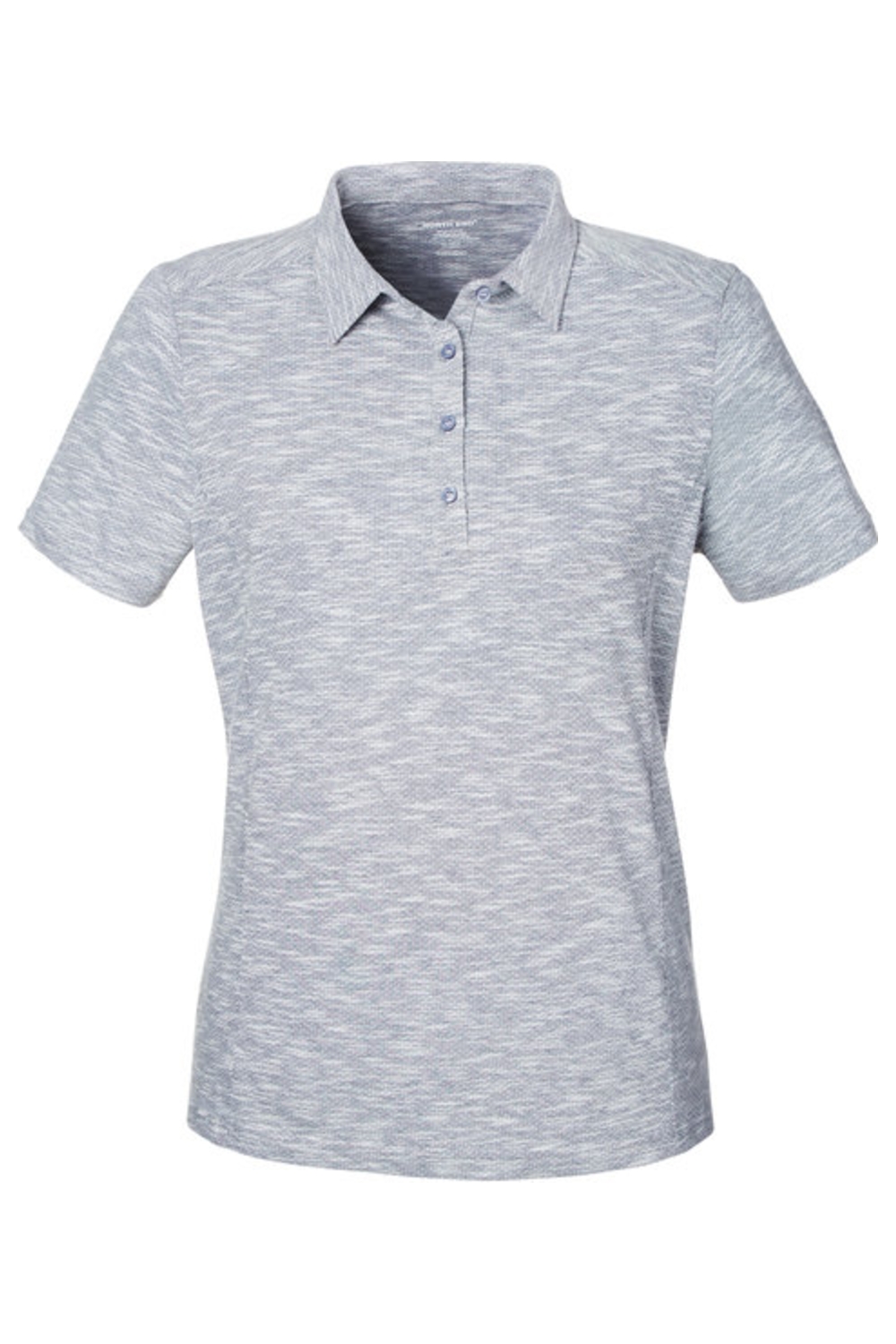 North End Ladies' Eclipse Jacquard Polo in Black Heather