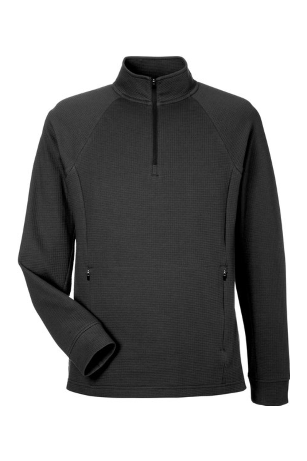 North End Men's Rhythm Waffle Pullover in Black