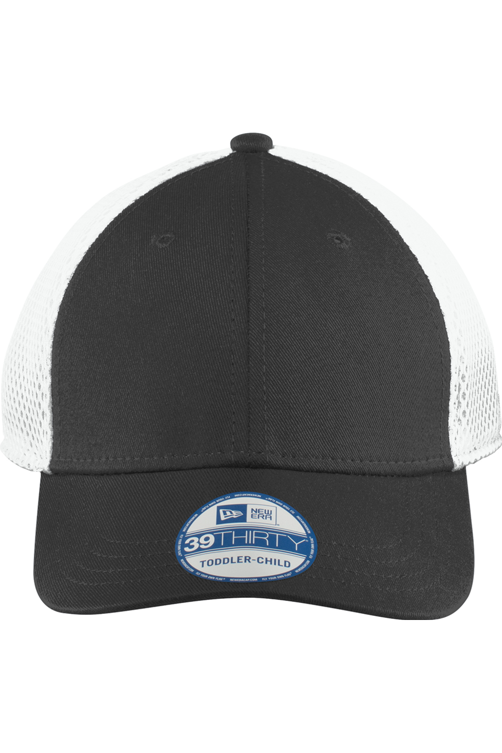 New Era Youth Stretch Mesh Cap in Black/ White