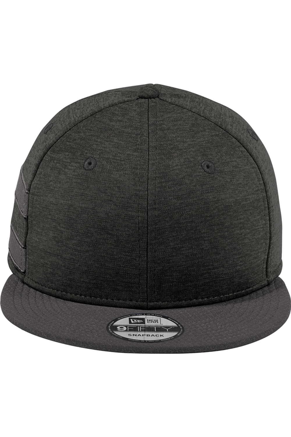 New Era Shadow Heather Striped Flat Bill Snapback Cap (Discontinued-while supplies last) in Black Shadow Heather/ Graphite