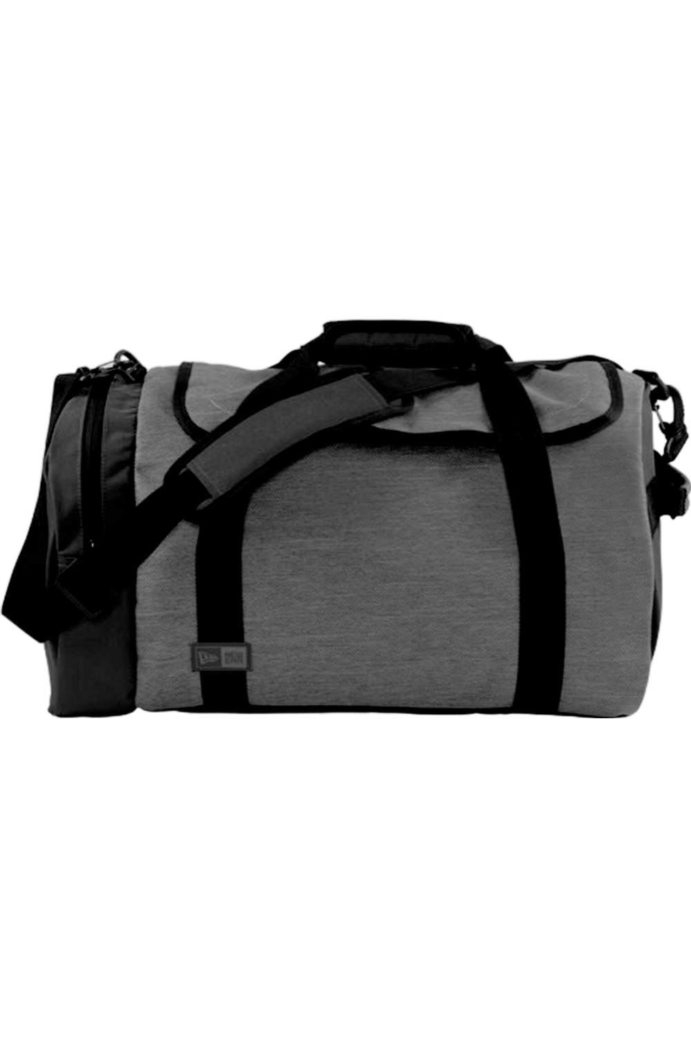 New Era Legacy Duffel in Black Twill Heather/ Black