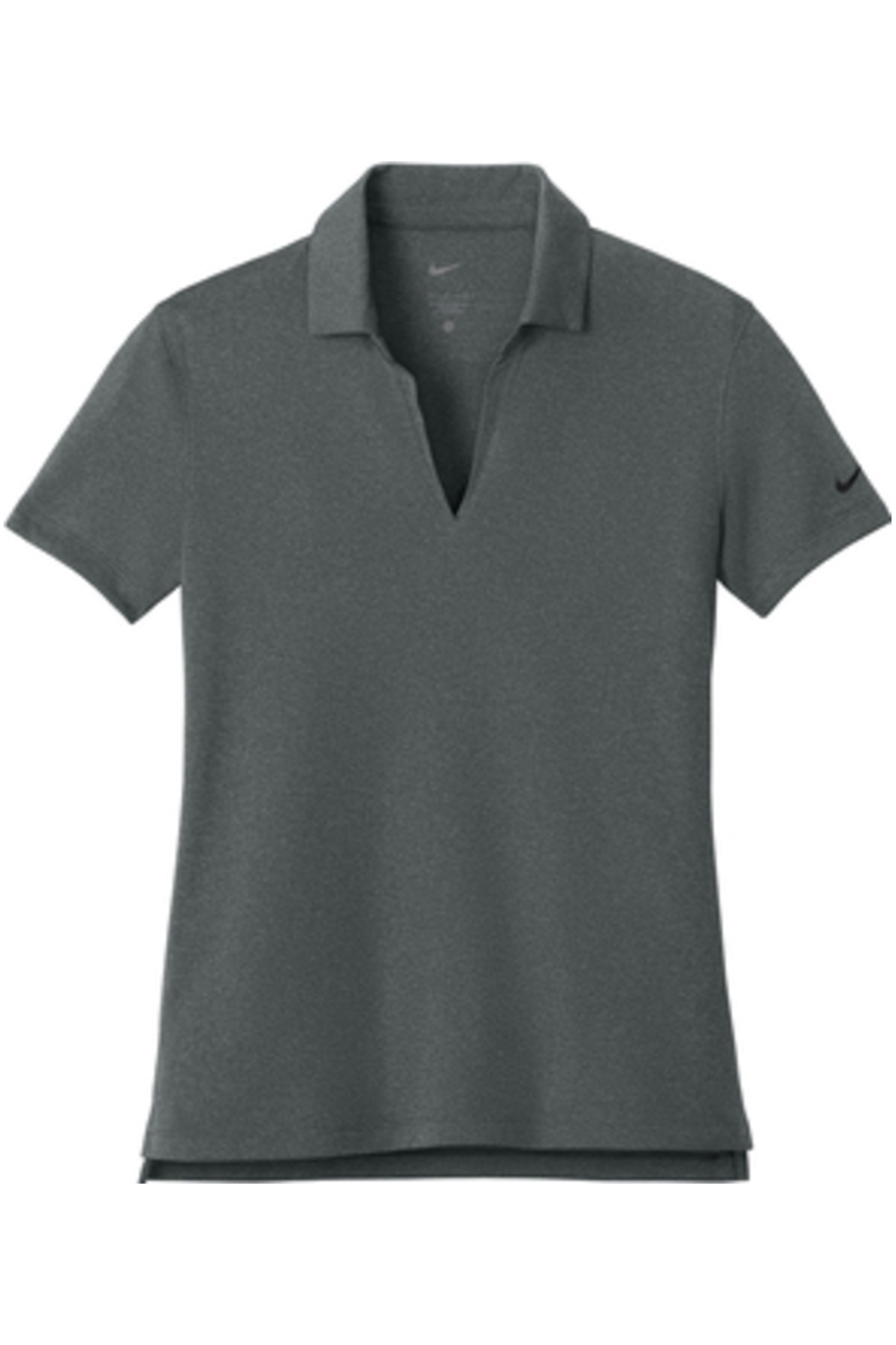 Nike Women's Dri-FIT Smooth Heather Polo in Anthracite Heather