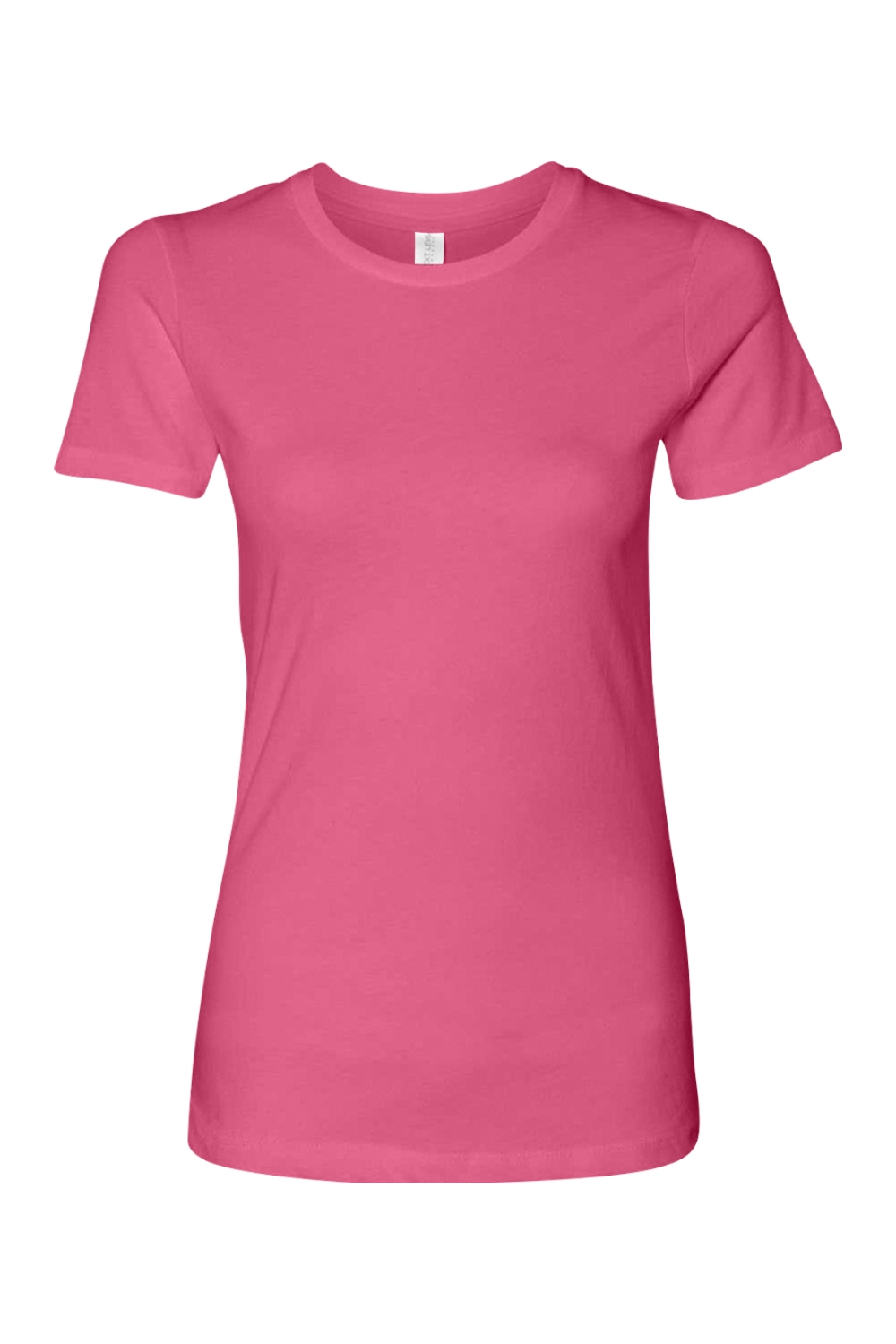 Next Level Ladies Ringspun Crew in Hot Pink