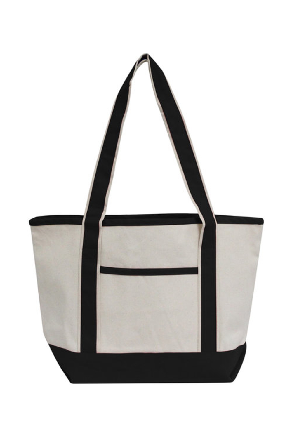 OAD Promotional Heavyweight Medium Beach Tote in Natural/ Black