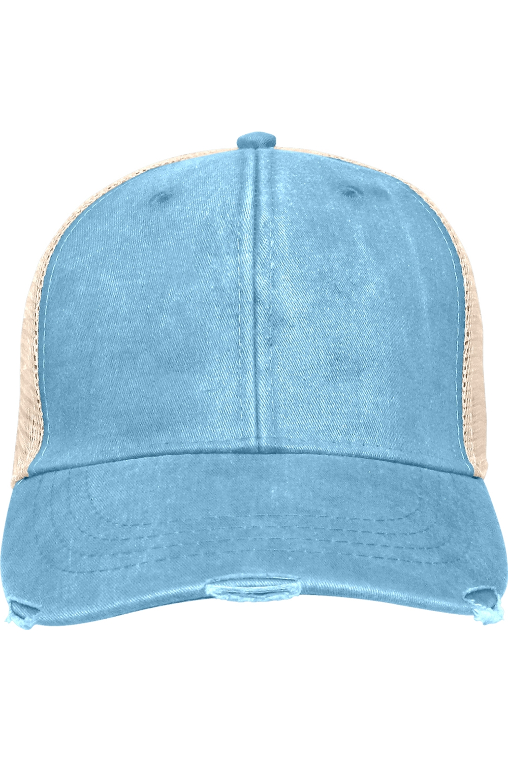 Adams Distressed Ollie Cap in Baby Blue / Tan