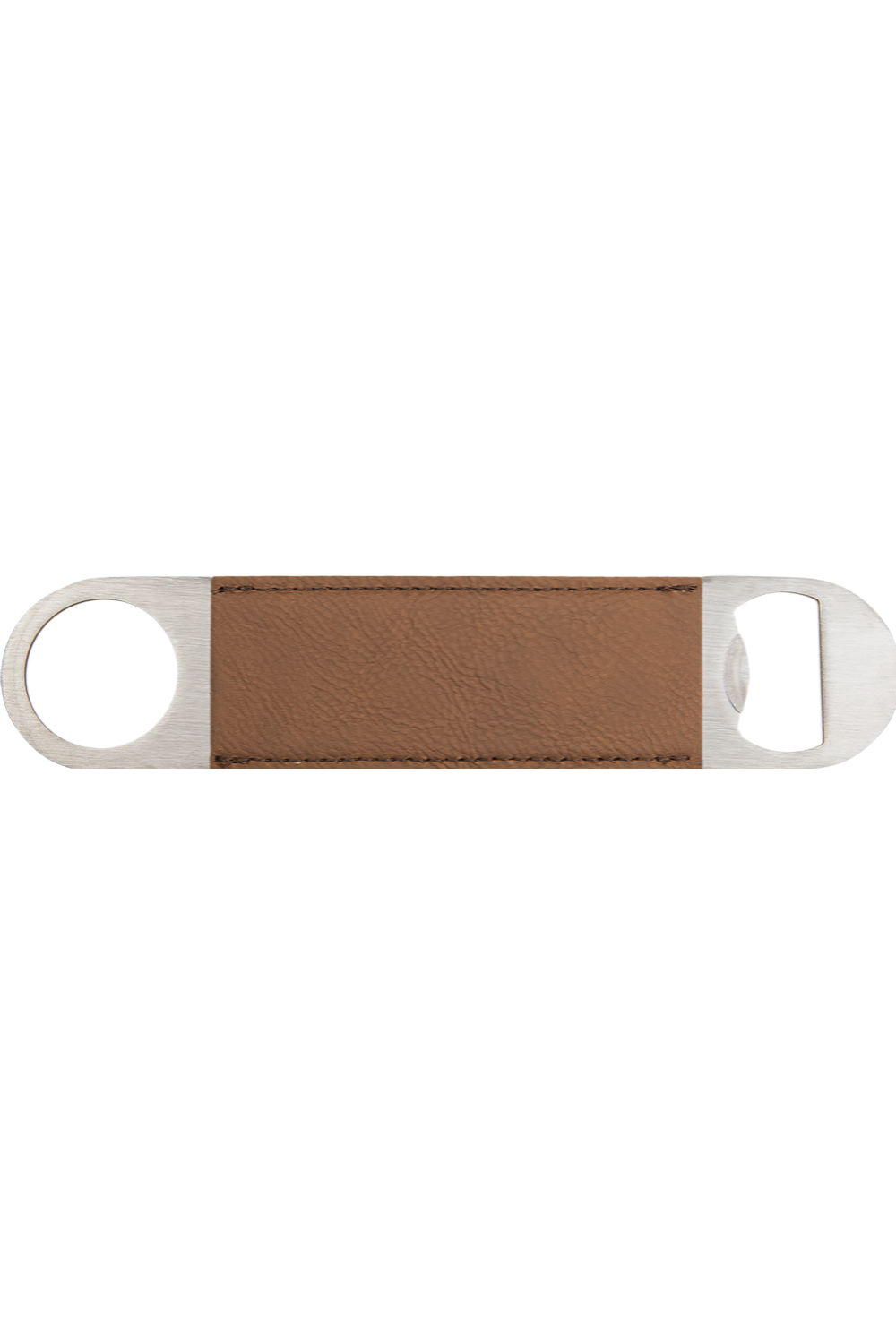 1 1/2" x 7" Leatherette Bottle Opener in Dark Brown/ Black