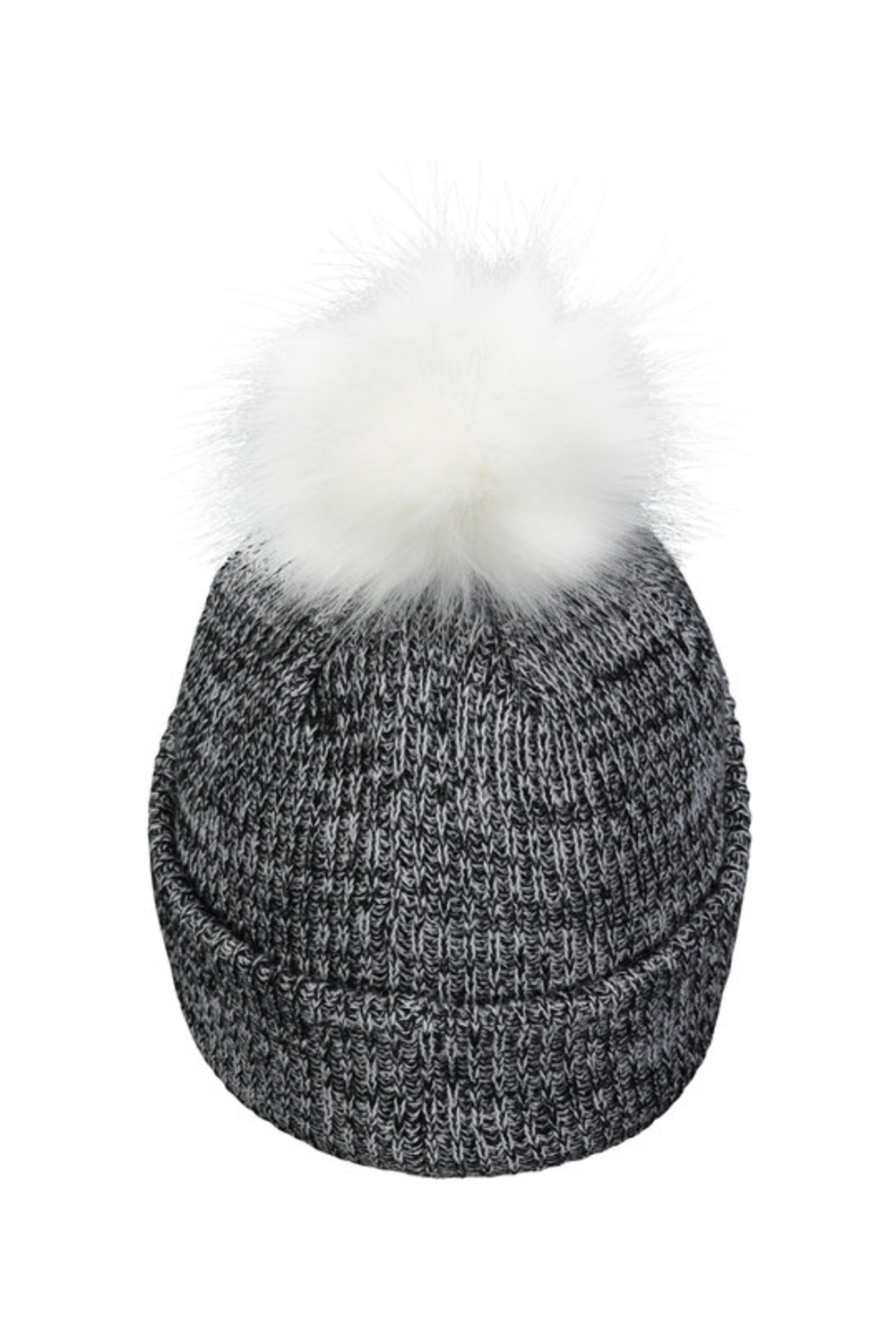 Pacific Headwear Faux Fur Pom Beanie in Black