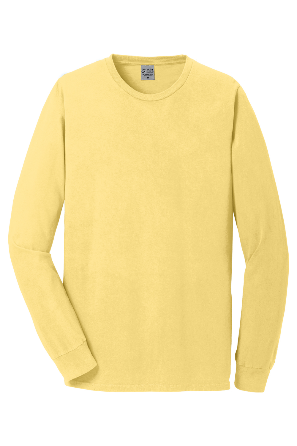 Port & Company Beach Wash Garment-Dyed Long Sleeve Tee in Popcorn