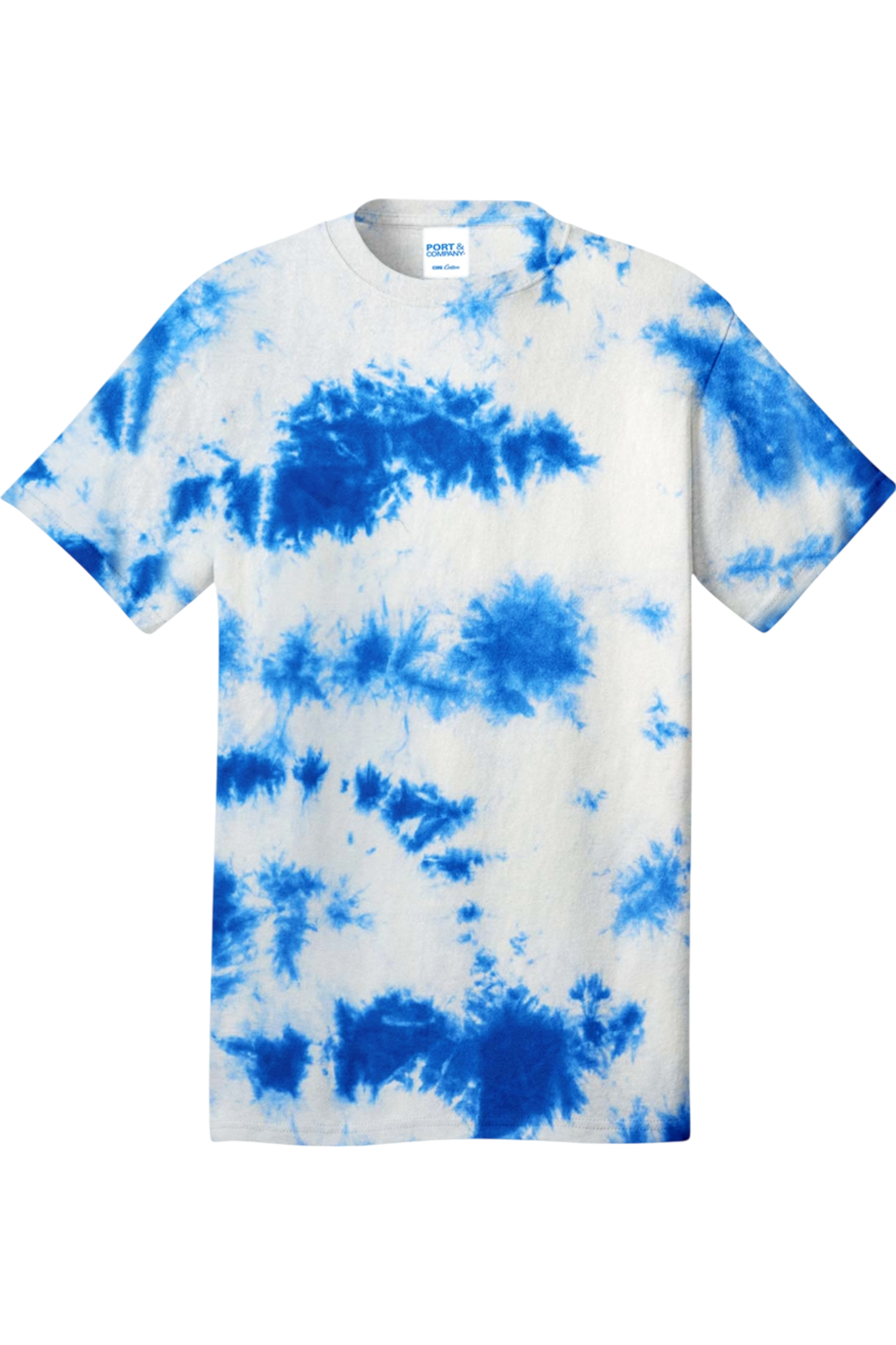 Port & Company Crystal Tie-Dye Tee in True Royal