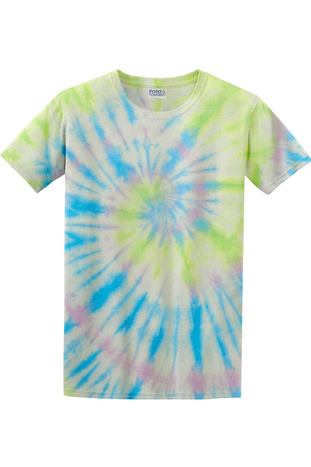 Port & Company Tie-Dye Tee in Watercolor Spiral