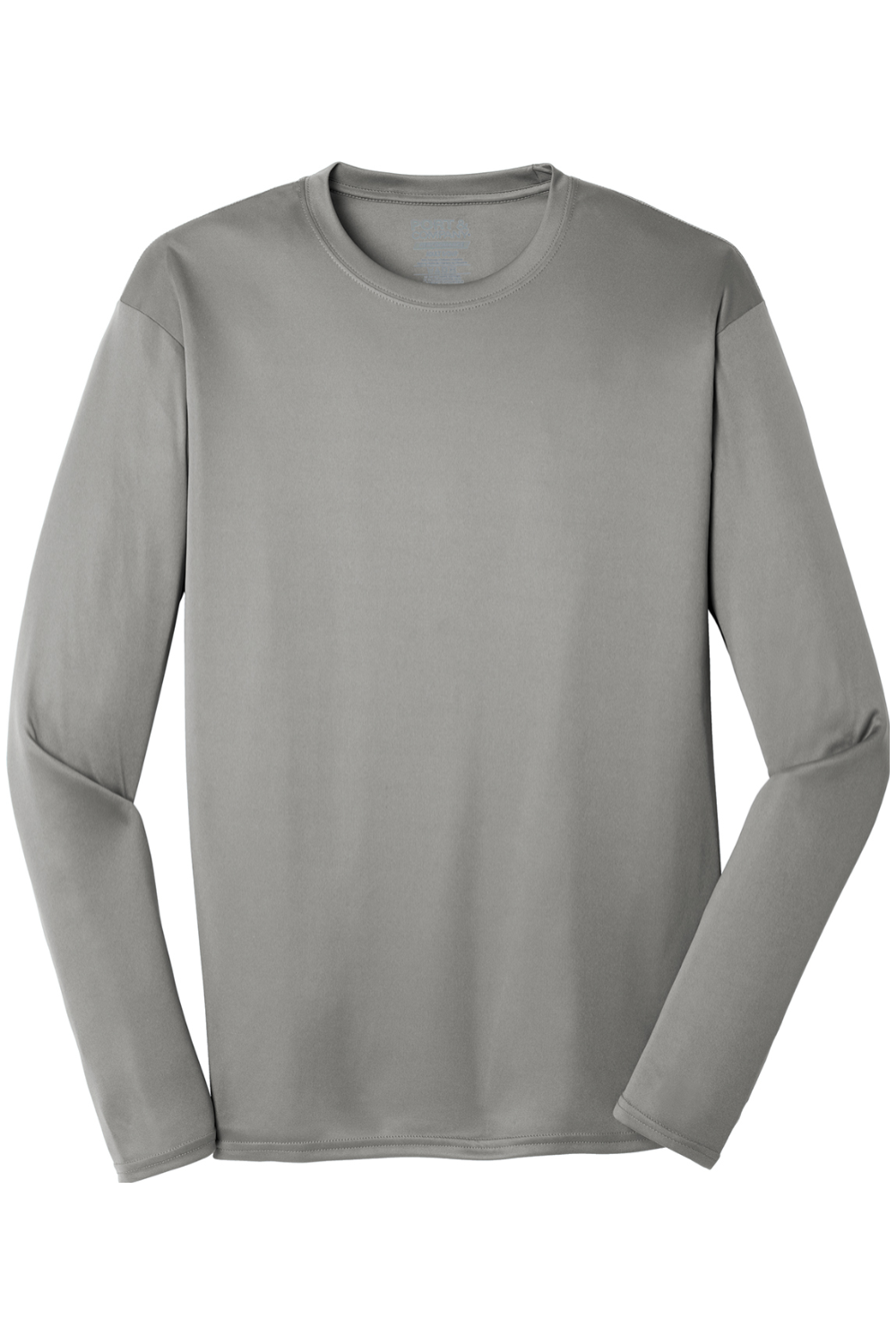 Port & Company Long Sleeve Performance Tee in Grey Concrete