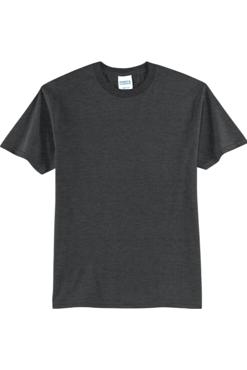 Port & Company Lightweight Cotton Tee in Black Heather