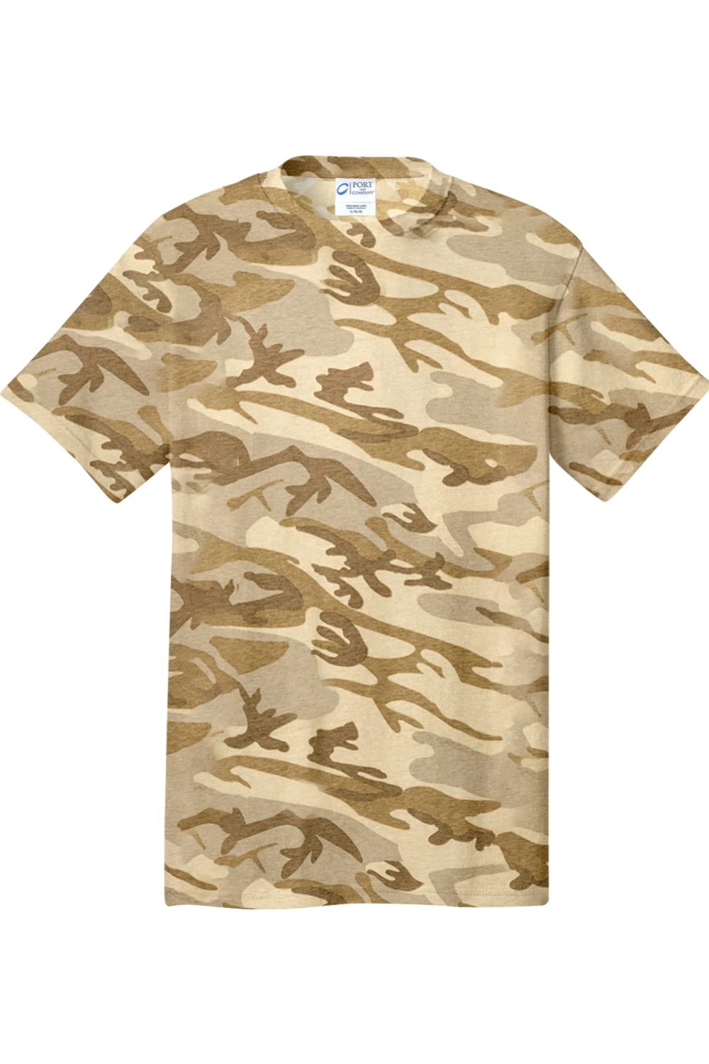 Port & Company Core Cotton Camo Tee in Desert Camo