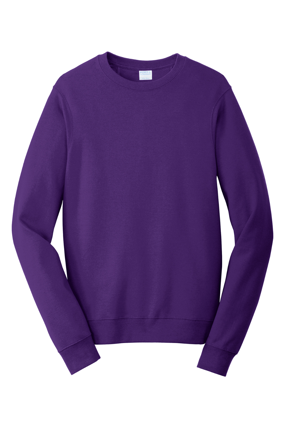 Port & Company Fan Favorite Fleece Crewneck Sweatshirt in Team Purple