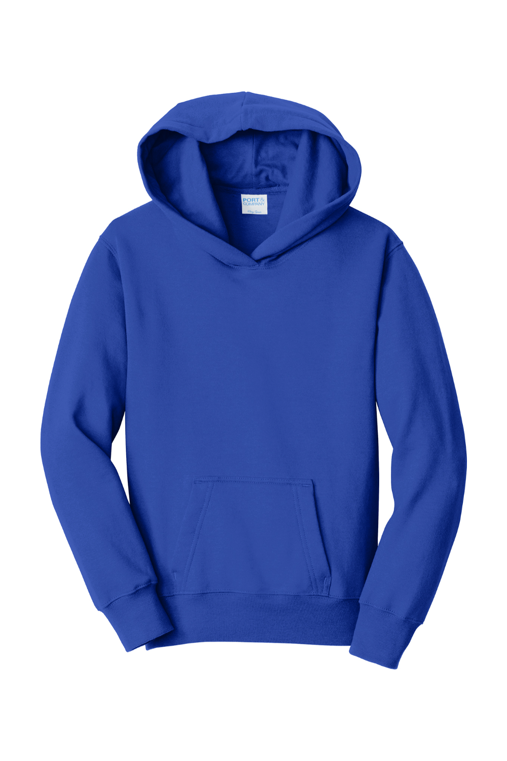 Port & Company Youth Fan Favorite Fleece Pullover Hooded Sweatshirt in True Royal