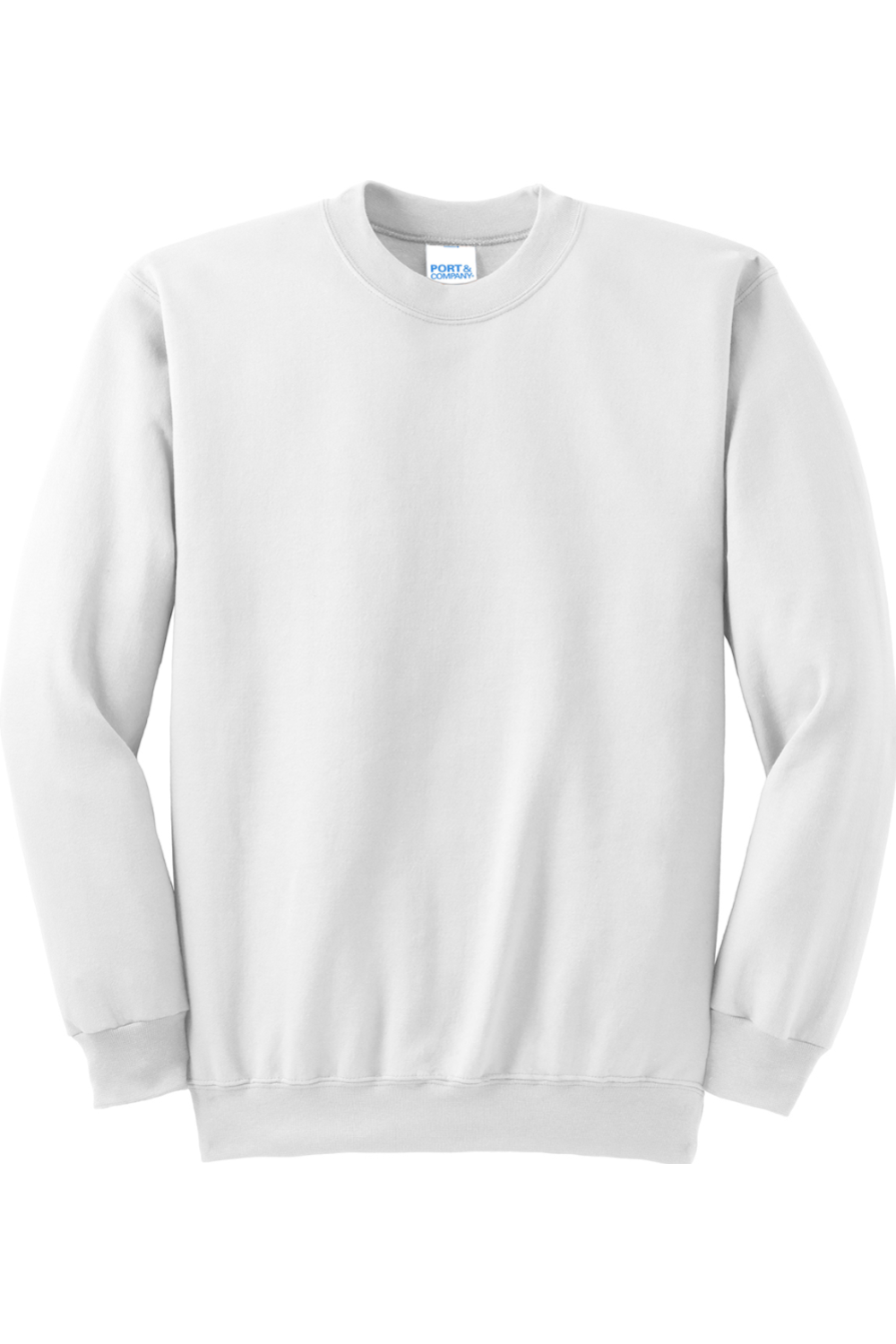 Port & Company Essential Fleece Crewneck Sweatshirt in White