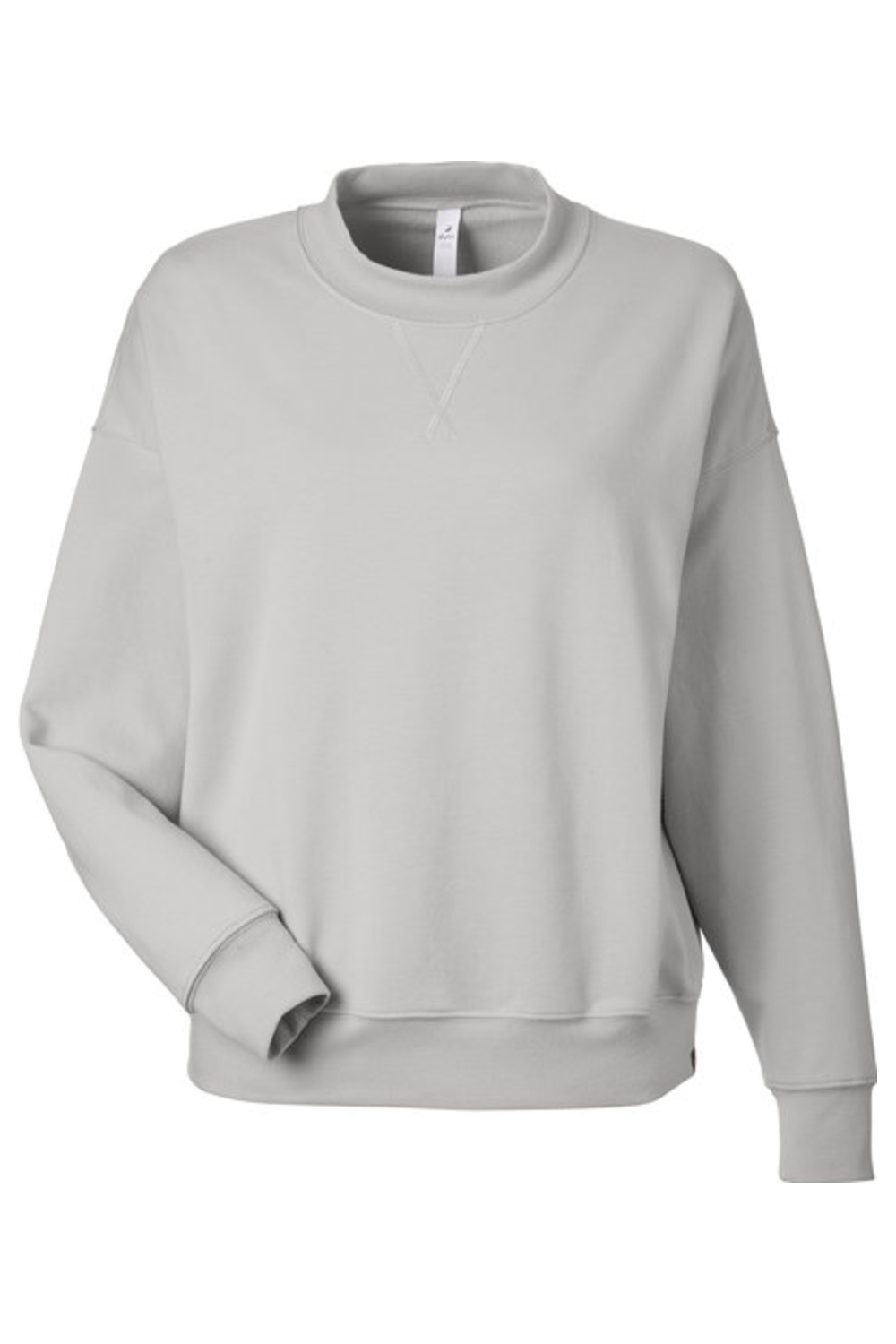 Glyder Women's Vintage Oversized Crew Pullover in Ash Grey