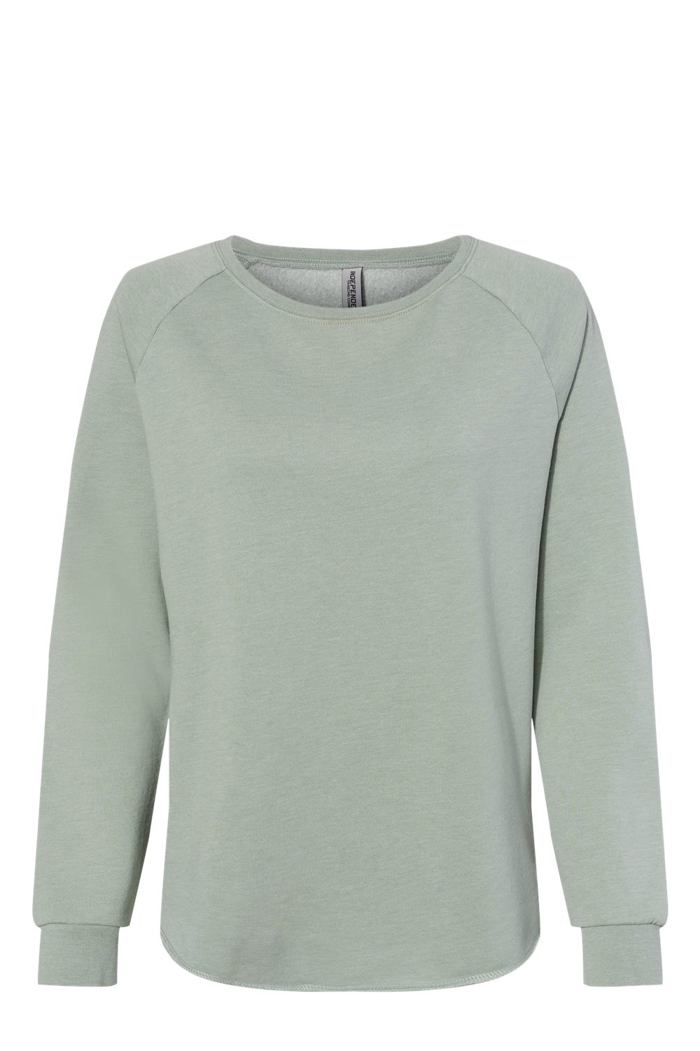 Independent Trading Co. Women's California Wave Wash Crewneck Sweatshirt in Sage