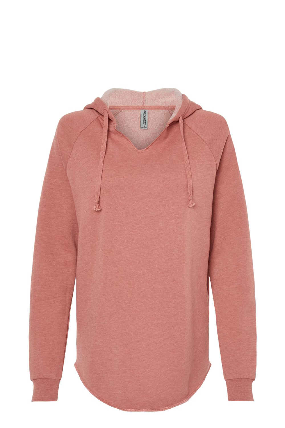 Independent Trading Co. Women’s Lightweight California Wave Wash Hooded Sweatshirt in Dusty Rose